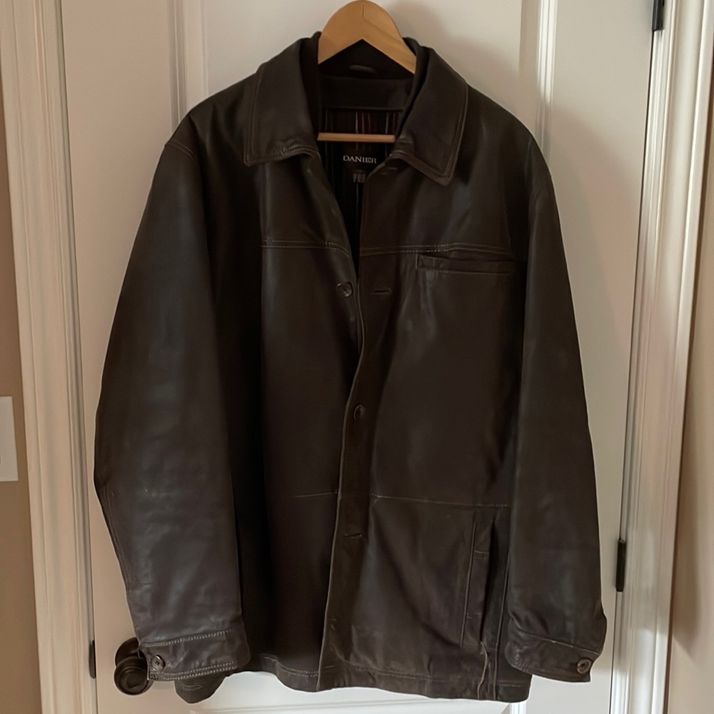 DANIER Leather/Suede Jacket size L Brown MENS